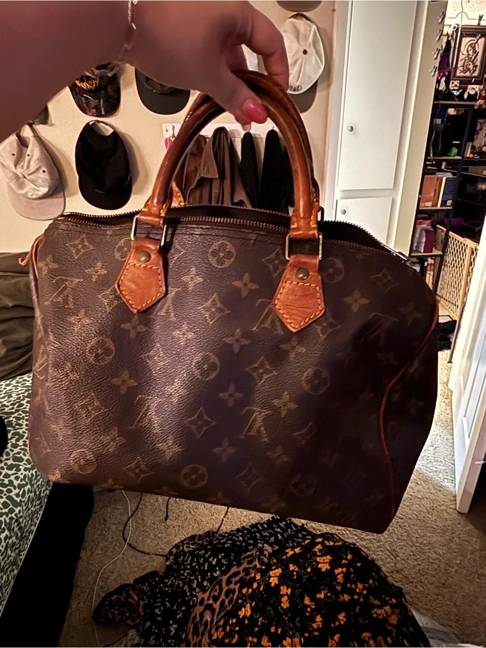Louis Vuitton Brown Monogram Canvas Satchel with Tan Handles - Picture 1 of 5